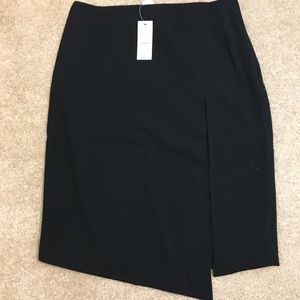 White House Black Market asymmetric black skirt